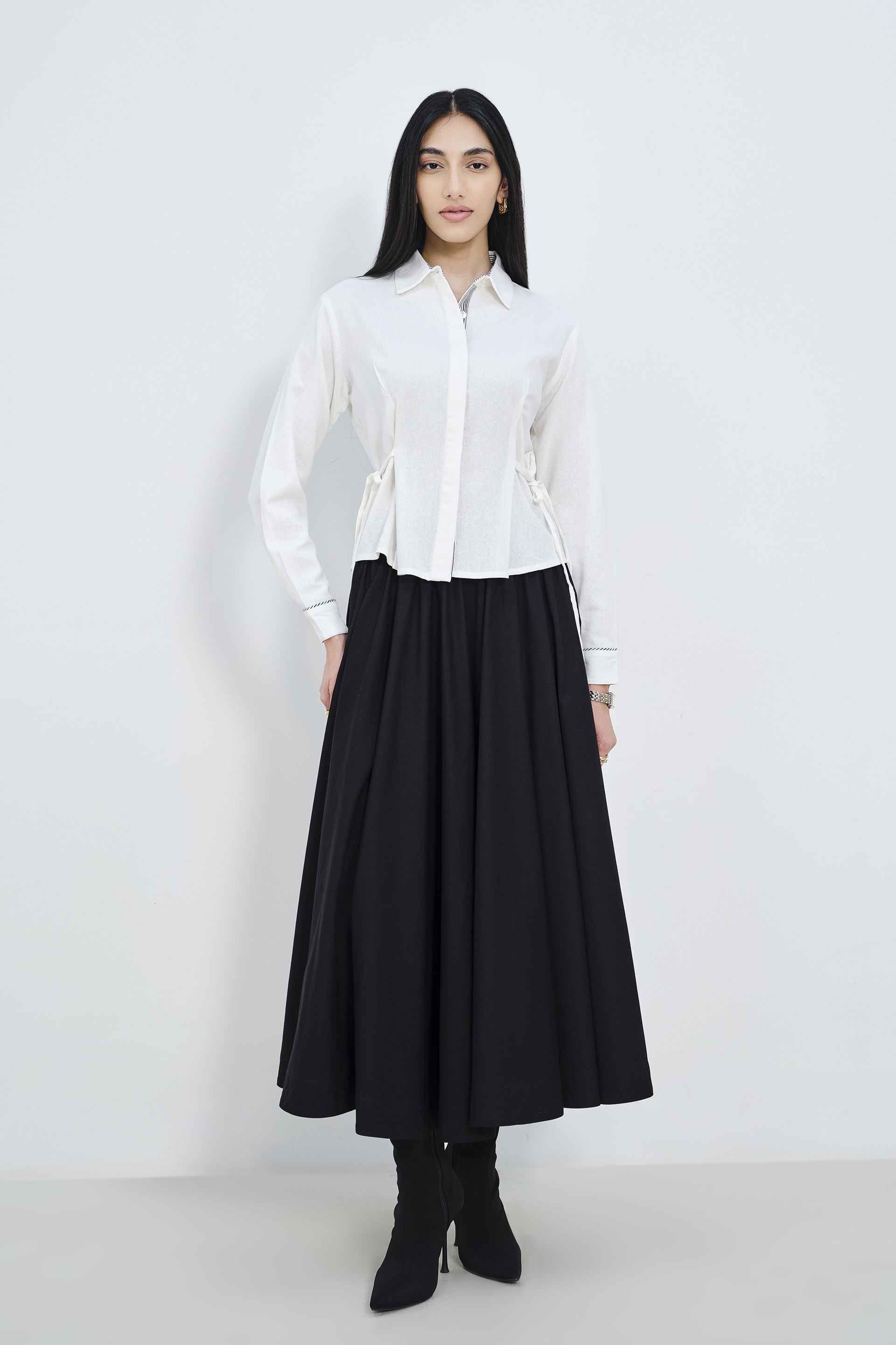 Swan White Linen Shirt, Off White, image 2